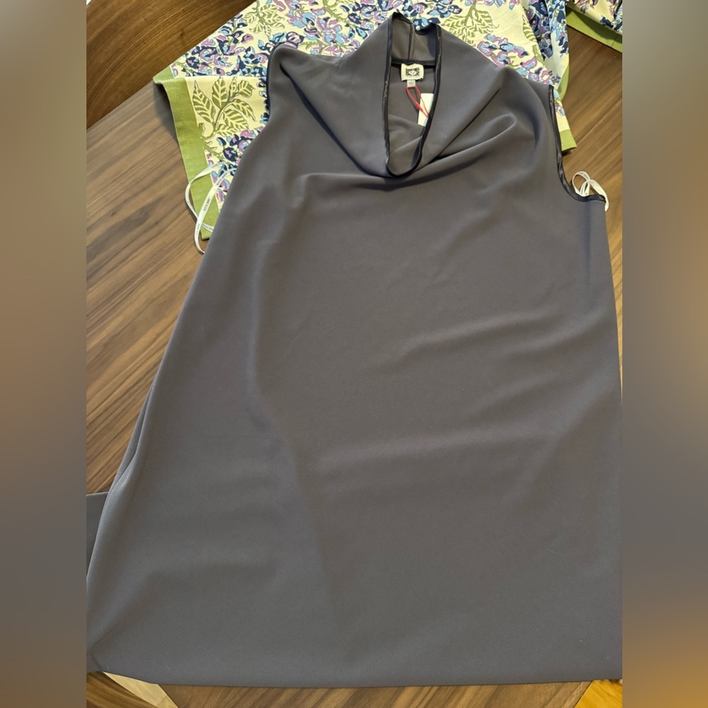 Anne Klein Gray Sleeveless Shift Dress